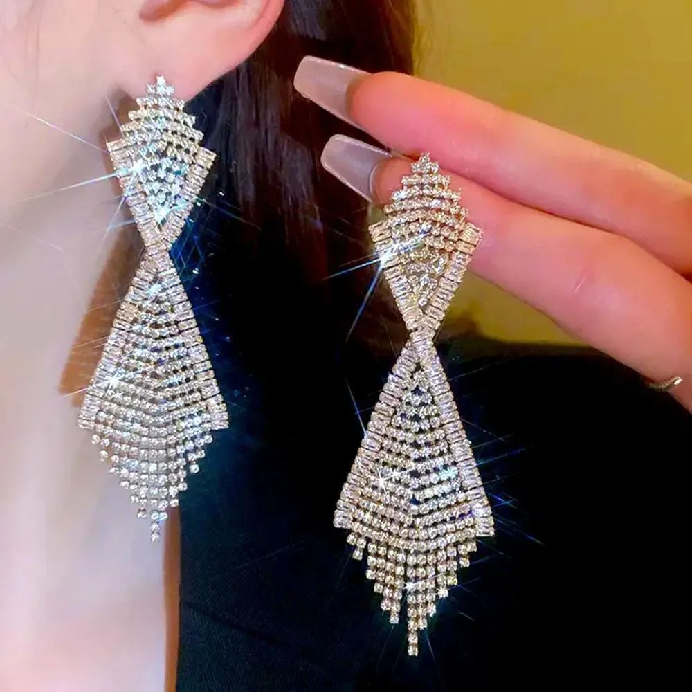RHINESTONES STATEMENT EARRINGS FASHION WOMEN ACCESSORIES 2023